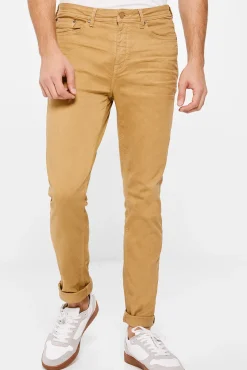 Pantalon 5 Bolsillo Color Skinny Lavado
