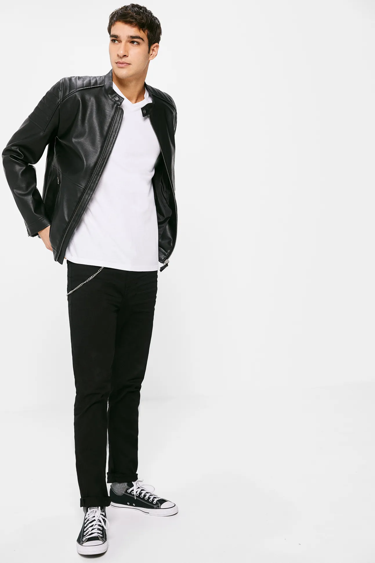 Pantalon 5 Bolsillo Color Skinny Lavado