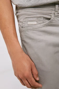 Pantalon 5 Bolsillos Ligero Color Slim Lavado
