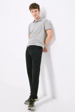 Pantalon 5 Bolsillos Ligero Color Slim Lavado