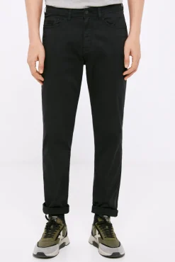 Pantalon 5 Bolsillos Ligero Color Slim Lavado