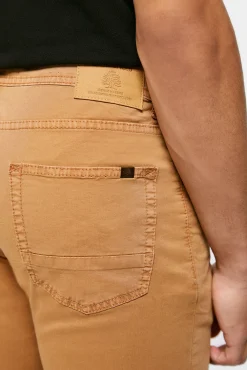 Pantalon 5 Bolsillos Ligero Color Slim Lavado