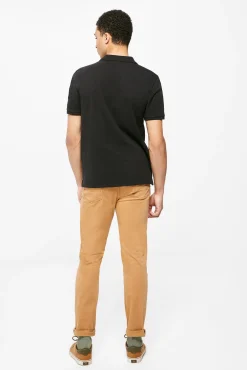 Pantalon 5 Bolsillos Ligero Color Slim Lavado