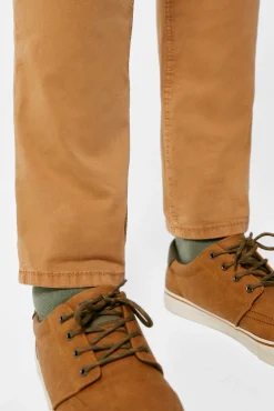 Pantalon 5 Bolsillos Ligero Color Slim Lavado