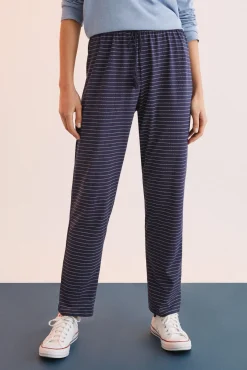 Pantalon Largo 100% Algodon Estampado Rayas