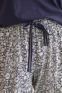 Pantalon Largo 100% Algodon Flores