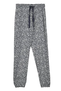 Pantalon Largo 100% Algodon Flores