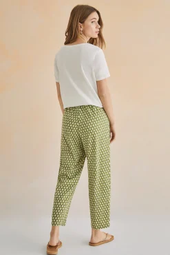 Pantalon Largo Carrot 100% Algodon Estampado