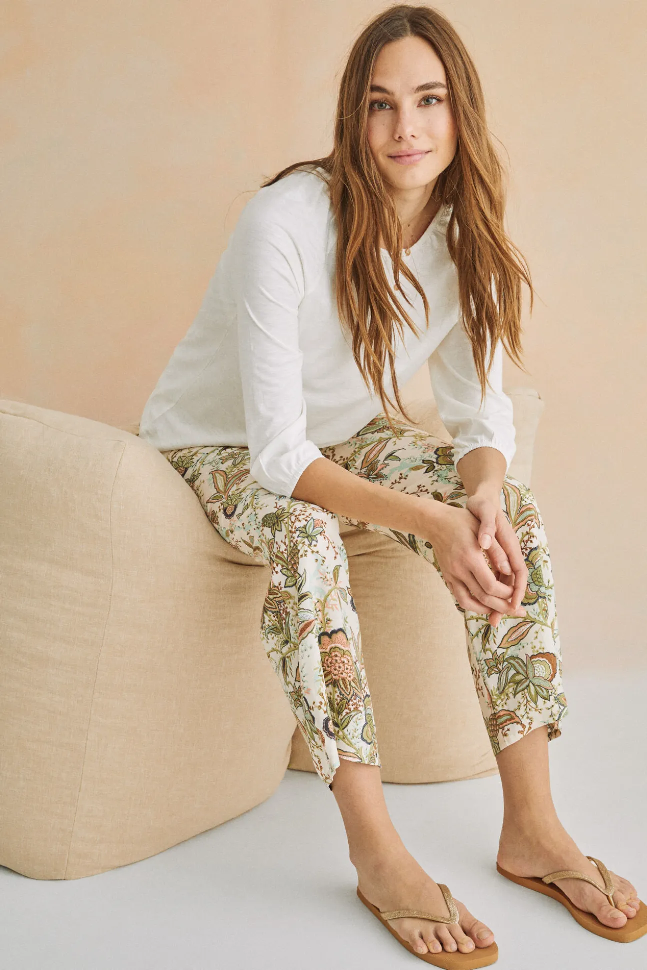 Pantalon Largo Recto Estampado