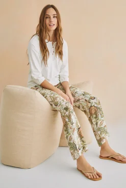 Pantalon Largo Recto Estampado