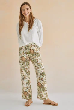 Pantalon Largo Recto Estampado