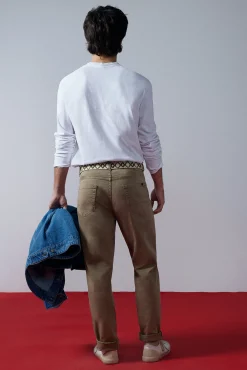 Pantalon Slim 5 Bolsillos Color