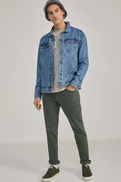 Pantalon Slim 5 Bolsillos Color