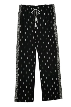 Pantalon Viscosa Estampado Blanco Y Negro