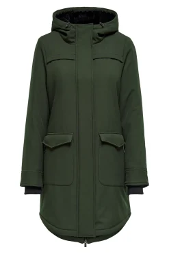 Parka 3/4 Bolsillos Con Capucha
