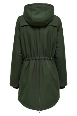 Parka 3/4 Bolsillos Con Capucha