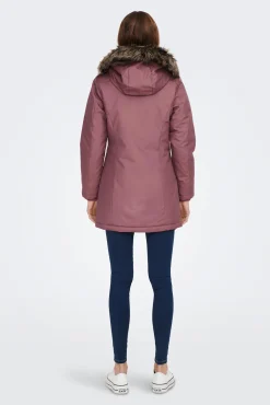 Parka Con Capucha Con Pelo Y Bolsillos