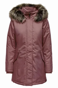 Parka Con Capucha Con Pelo Y Bolsillos