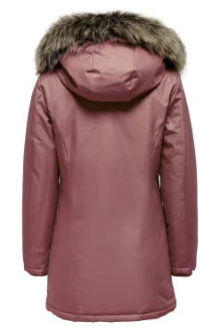 Parka Con Capucha Con Pelo Y Bolsillos