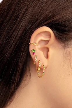 Pendiente Suelto Ear Cuff Cleo Colors Oro