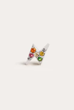 Pendiente Suelto Rayo Colors Plata