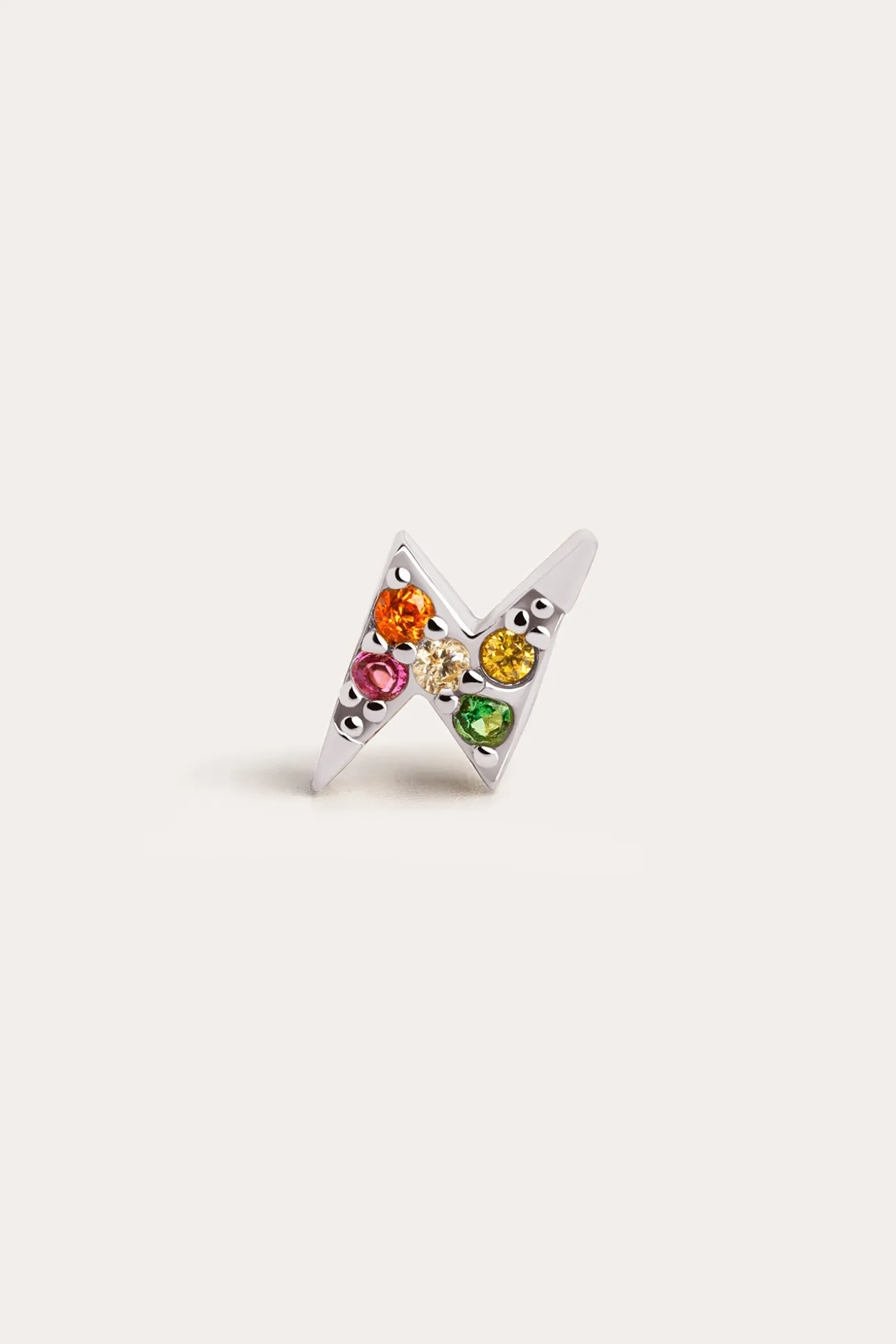 Pendiente Suelto Rayo Colors Plata