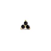 Pendiente Suelto Trebol Black Oro