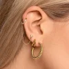 Pendientes Aro Cord Baño Oro