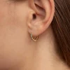 Pendientes Aro Navy Plata Baño Oro