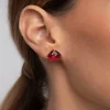 Pendientes Drop M Raspberry Oro