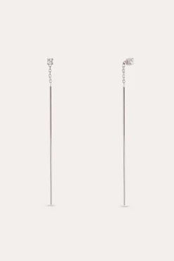 Pendientes Falling Stick Spark Plata