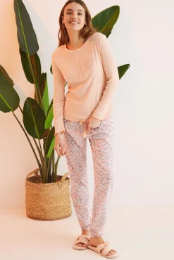 Pijama 100% Algodon Flores