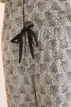 Pijama Camisero 100% Algodon Estampado Geometrico