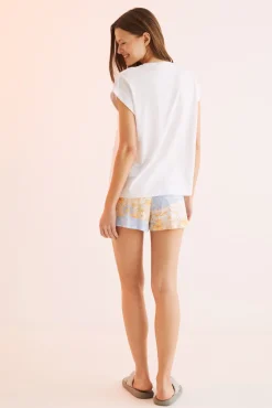 Pijama Corto 100% Algodon Snoopy Hippie