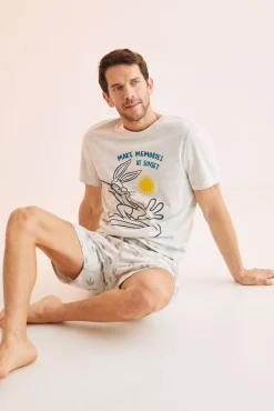 Pijama Corto Hombre 100% Algodon Bugs Bunny