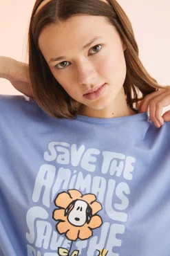 Pijama Largo 100% Algodon Snoopy