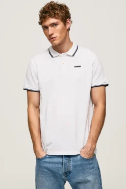 Polo De Hombre Manga Corta Con Detalle Rayas.