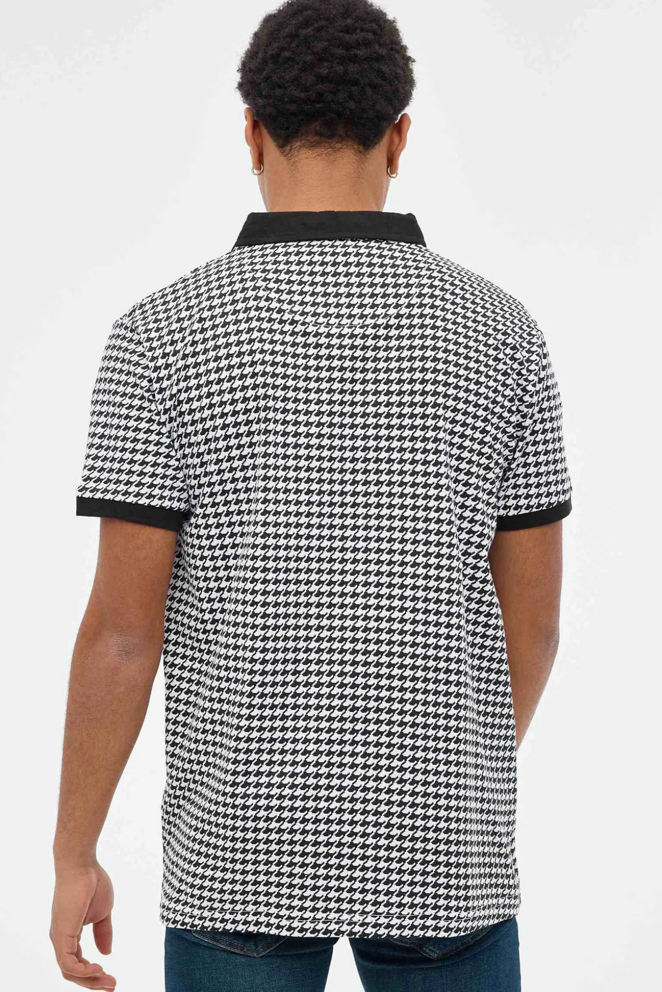 Polo Estampado Pata De Gallo