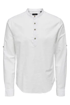 Polo Lino Cuello Mao