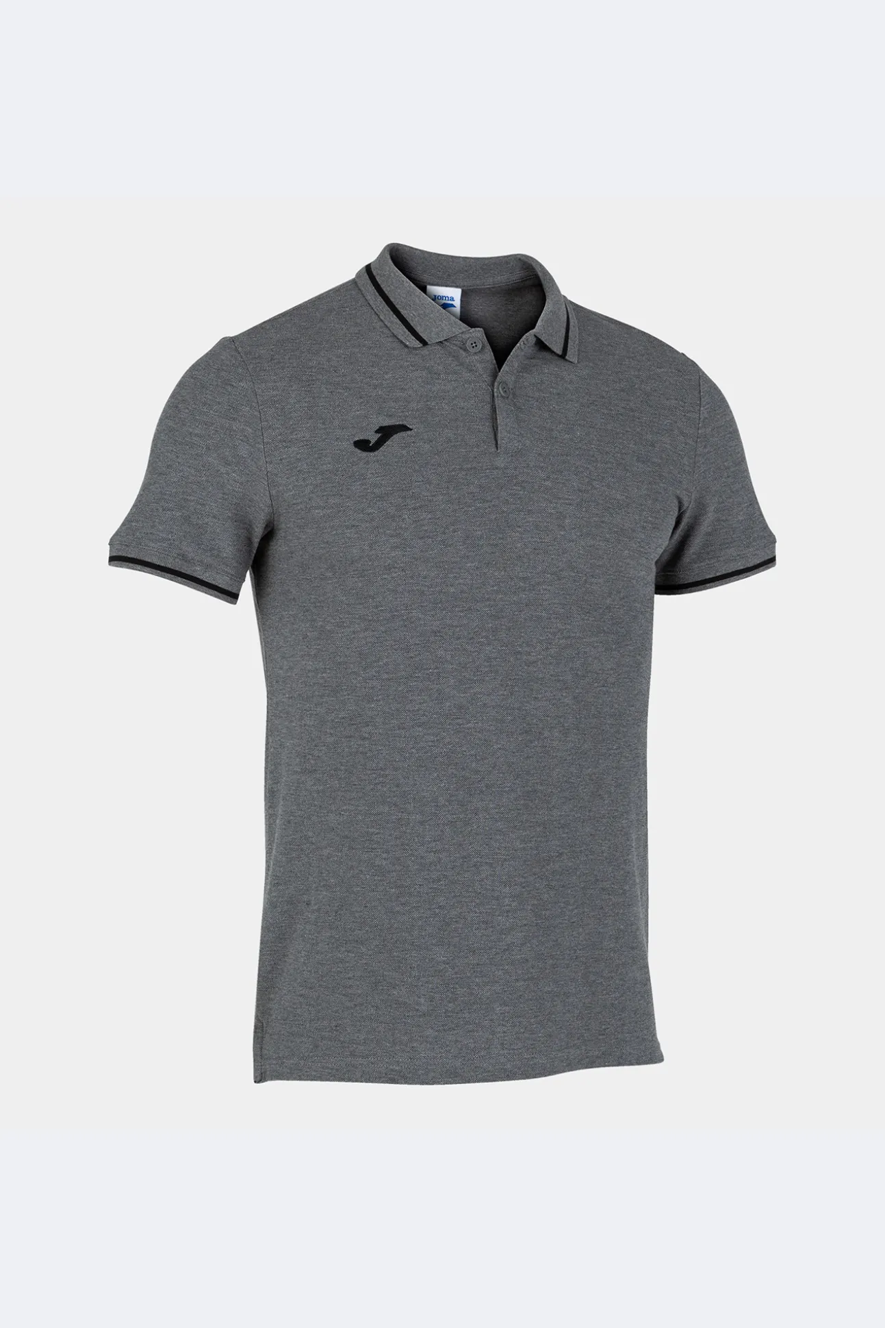 Polo Manga Corta Confort Gris Melange