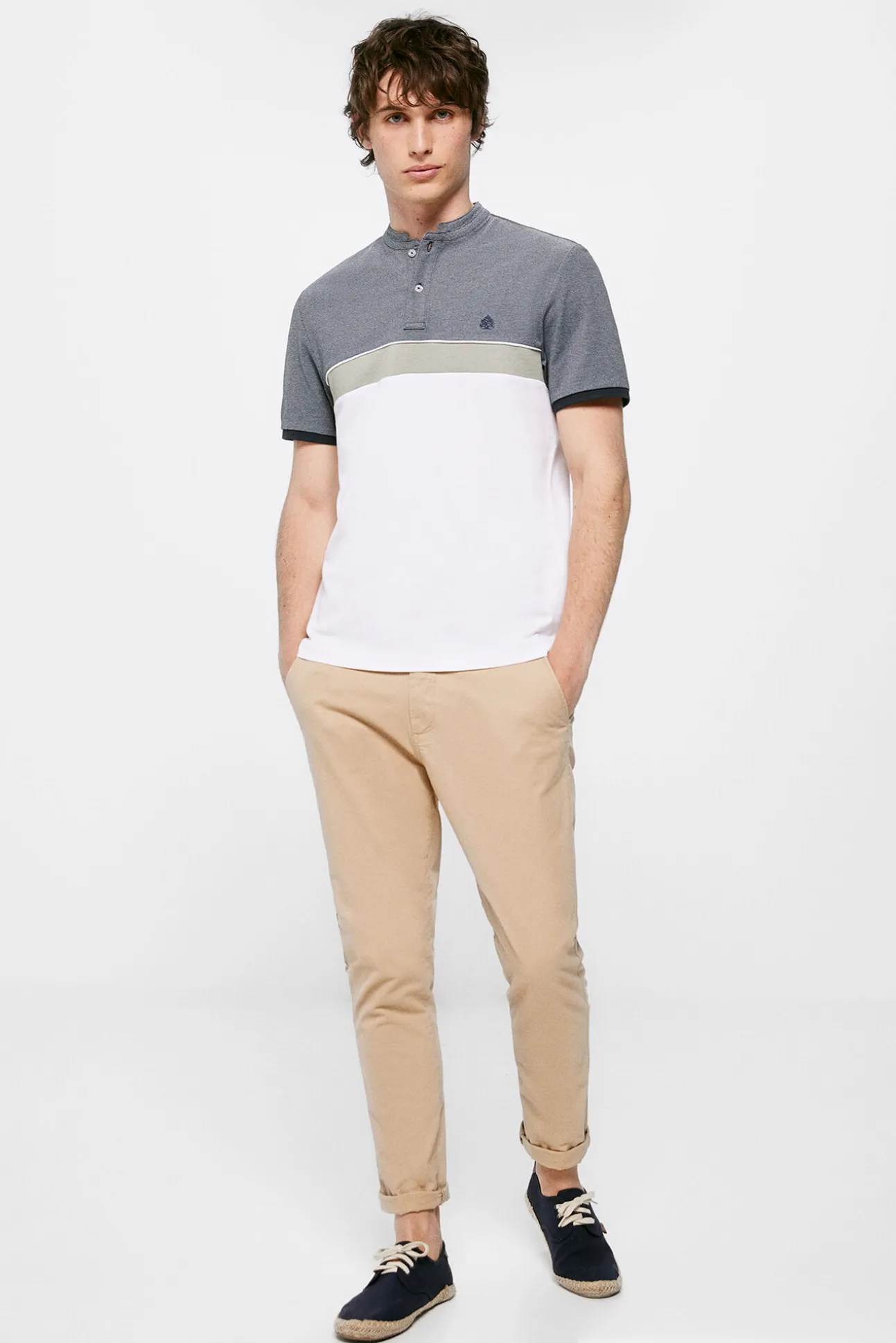 Polo Oxford Tricolor Slim