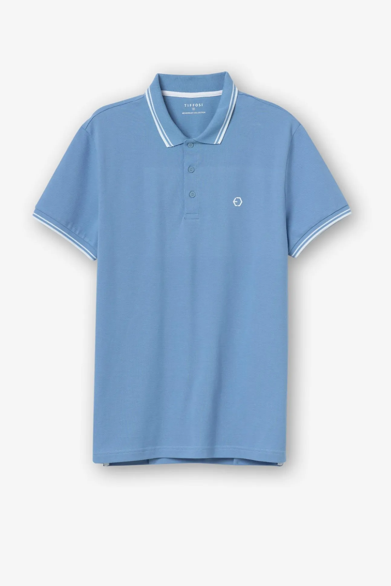 Polo Pique Con Detalle Rayas