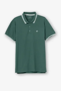 Polo Pique Con Detalle Rayas