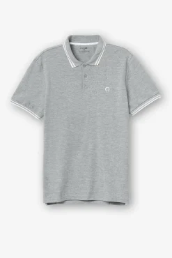 Polo Pique Con Detalle Rayas
