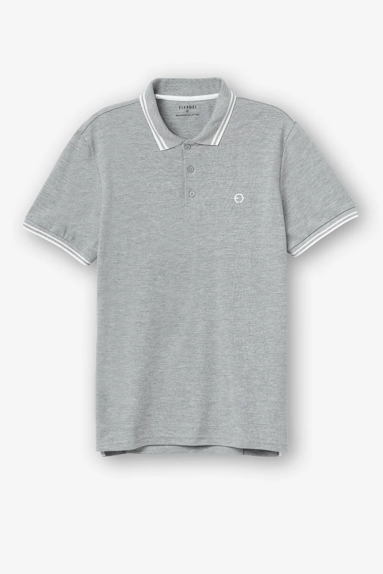 Polo Pique Con Detalle Rayas