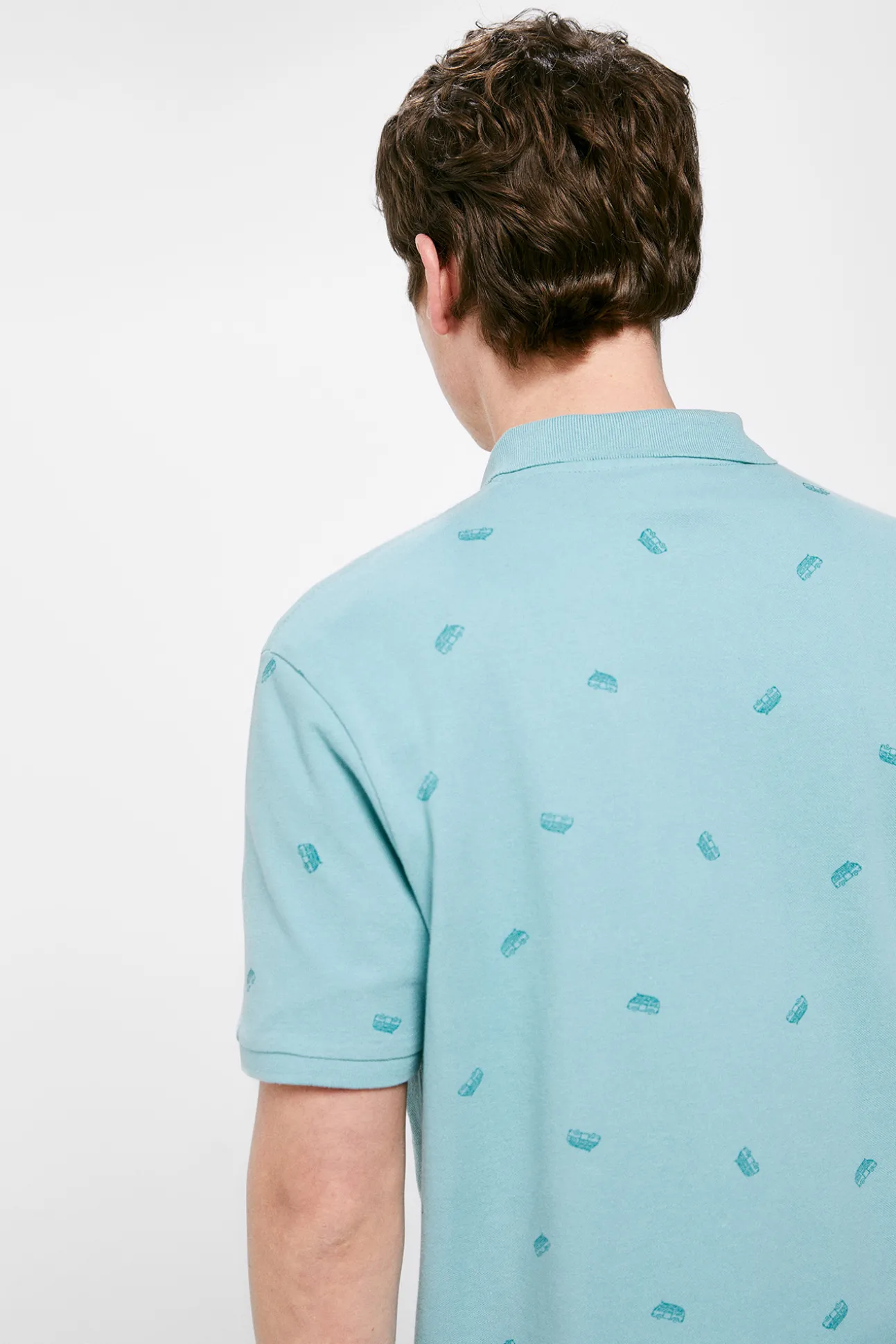 Polo Pique Estampado All Over