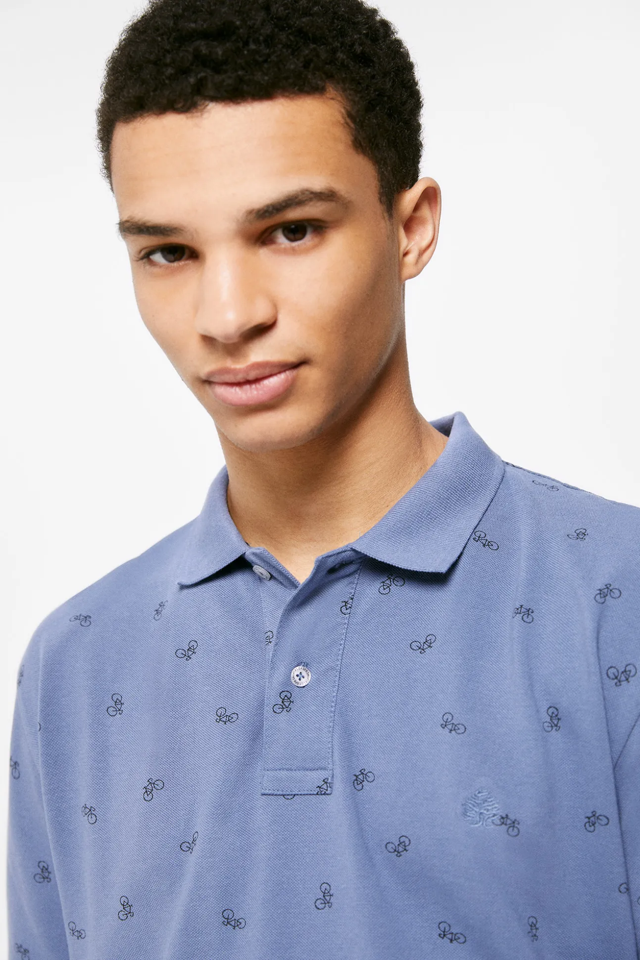 Polo Pique Estampado All Over