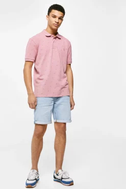 Polo Pique Estampado All Over