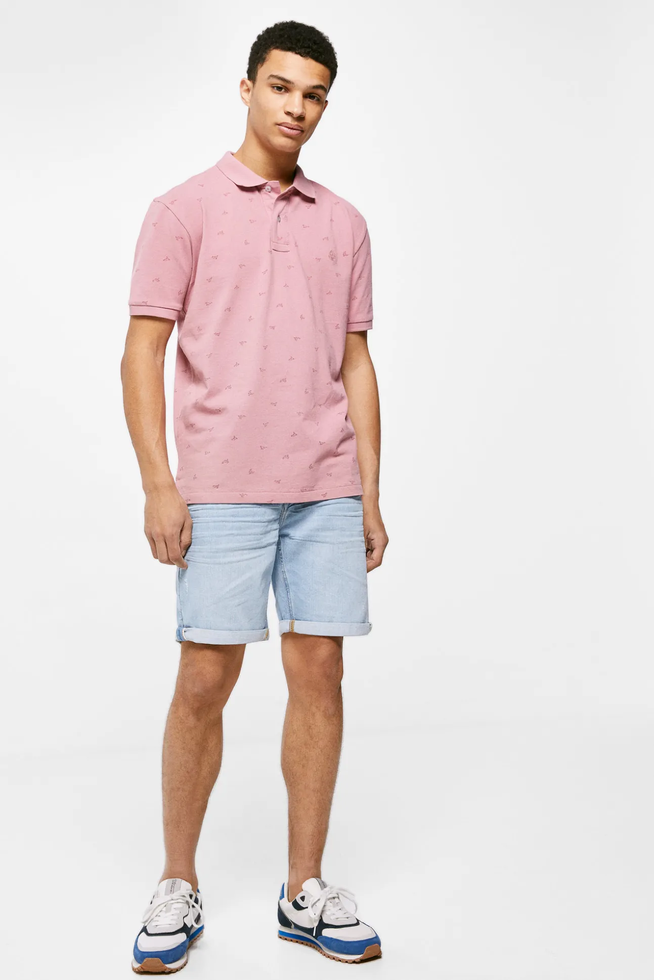 Polo Pique Estampado All Over