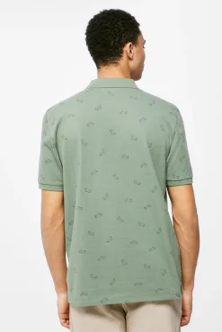 Polo Pique Estampado All Over